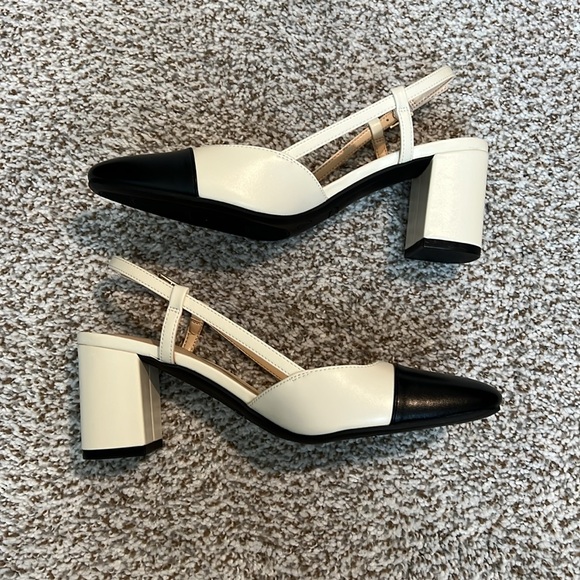 Nine West Cap Toe Slingback Pumps size 7 - Picture 5 of 8